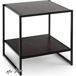 Mrs. Jones Bijzettafel zwart frame 51 cm eenvoudige montage zwarte nerf - ZINUS Dane .