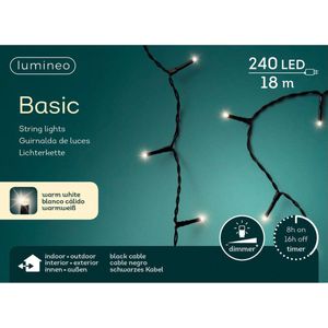 Basic rice lights 240led 18m warm white | Lumineo 494261