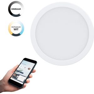 EGLO connect.z Fueva-Z Smart Inbouwlamp - Ø 21,6 cm - Wit - Instelbaar wit licht - Dimbaar - Zigbee