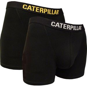 CAT Heren Boxershorts 2-Pack Effen Zwart - Maat  XXL