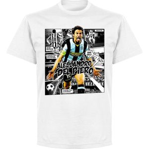 Del Piero Comic T-shirt - Wit - 4XL