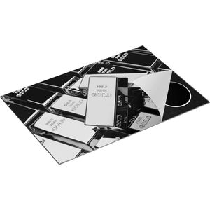 Chefcare Inductie Beschermer Goud Staven - Zwart Wit - 80x55 cm - Afdekplaat Inductie - Kookplaat Beschermer - Inductie Mat