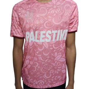 Palestine Voetbal T-shirt - Jersey - Unisex - Roze - Maat M