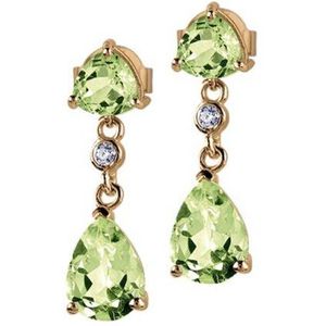 Jacques Lemans - Oorknopjes Sterling zilver verguld met Peridot - SE-O108G