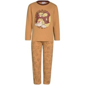the lion king pyjama - kind - maat 116/122 - bruin - lange mouw - katoen - disney