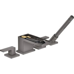 Axor MyEdition Badmengkraan 4-gats zonder uitloopplaat Geborsteld Zwart Chroom