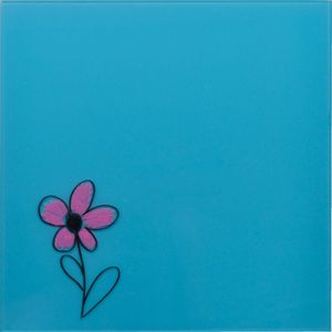 DESQ® - Magnetisch Glasbord - Inclusief Stift Wisser en Magneten - 35 x 35cm - Aqua blauw
