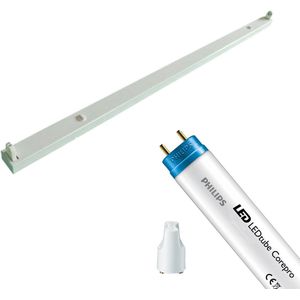 LED TL Armatuur met T8 Buis - Aigi Dybolo - 150cm Enkel - Philips - CorePro LEDtube EM 840 - 20W - Natuurlijk Wit 4000K | Vervangt 58W