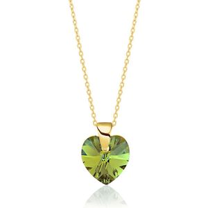 Montebello Ketting Amy KHG433 - Swarovski® Hart - 925 Zilver Verguld - Ø10mm - 45cm