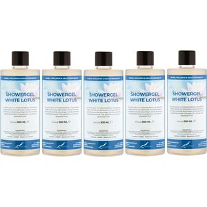 Douchegel White Lotus 500 ml - set van 5 stuks - Showergel
