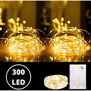 Instalights - Fairy lights - Kerstverlichting - 300 LED - 5.5M - Inclusief 4 AA Batterijen - LED Lichtsnoer - Lampjes Slinger