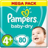 Pampers Baby-Dry Luiers - Maat 4+ - 10 tot 15kg - 80 stuks