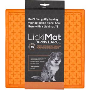 LickiMat Hond Likmat Buddy XL Oranje 30x25cm