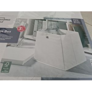 Livarno home Opbergbox - Incl Deksel - 30.5x30.5x29.5cm - Wit - Max 6kg