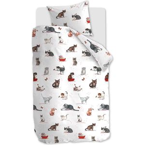 Beddinghouse Kids Cute Cats dekbedovertrek - Eenpersoons - 140x200/220 - Multi