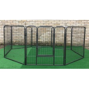 Heavy Dutch Kippenren Kippenhok M - 640 cm Omtrek - 60 cm hoog - Antraciet Hamerslag