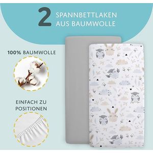 hoeslaken kinderwagen wieg set3/ 83x50cm