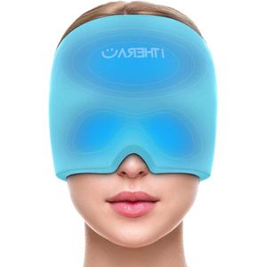 Slaapmasker Hoofdpijn Migraine Relief Gel Cap Koude Therapie Comfortabel Blauwe Migraine