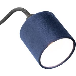 QAZQA merwe - Moderne Wandlamp voor binnen - 1 lichts - D 31 cm - Blauw - Woonkamer | Slaapkamer