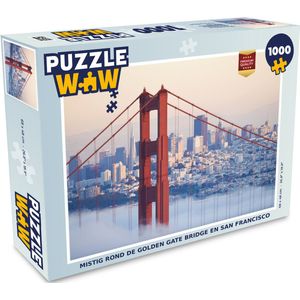 Puzzel Mistig rond de Golden Gate Bridge en San Francisco - Legpuzzel - Puzzel 1000 stukjes volwassenen