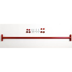 HERMIC - metalen duikelstang/tuimelrek - rood - 125 cm
