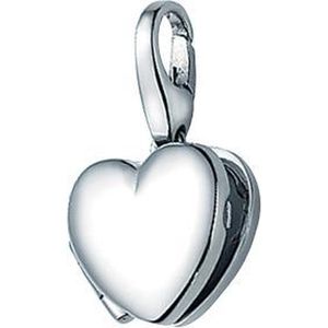Charm - zilver - bedel - hart - medaillon - hanger - foto | karabijn slot