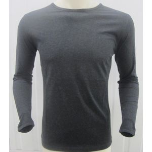 Moscow Basic Shirt - Donker Grijs - Ronde Hals - Maat S