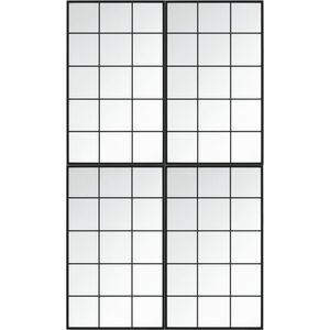 vidaXL-Wandspiegels-4-st-100x60-cm-metaal-zwart