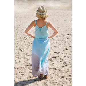 Maxi Dress Strandjurk Batik Mint Gray - S/M - Strandmode - Beach-dress - Sarong dress