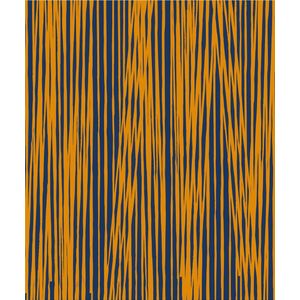 pt, Fleecedeken Oblique Lines - Donkerblauw, Kerriegeel - 180x150cm