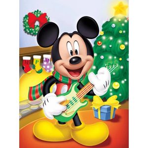 Diamond painting Mickey Mouse 30x40 ronde steentjes
