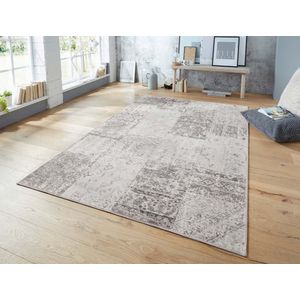 Patchwork vloerkleed – Pleasure Grijs/Creme Denain 120x170cm