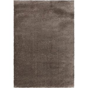 Tapijtenloods Pearl Soft Shaggy Hoogpolig Vloerkleed Effen Taupe - 80x150 CM