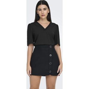 Only T-shirt Onlanie Ss V-neck Top Pnt 15342504 Black Dames Maat - S