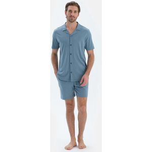 Dagi Pyjamaset met Korte Mouwen, Overhemdkraag en Shorts met Normale Taille