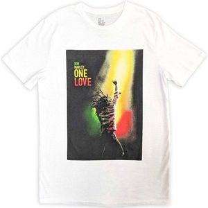 Bob Marley - One Love Movie Poster Heren T-shirt - XL - Wit