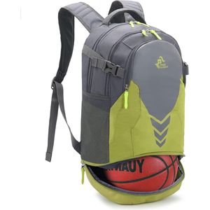 35L basketbalvoetbalrugzak met balcompartiment aan de onderkant, grote capaciteit sportrugzakuitrusting sporttas voor jongens meisjes atleten