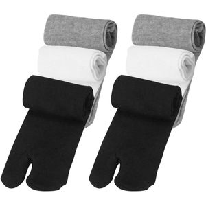 6 Pairs of Women's Flip Flop Socks - Non-Slip Separate Toe Running Socks - Unisex for Sports, Work, Home, and Outdoor - Multicoloured