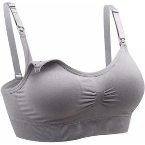 Wow Peach Voedings BH Grijs Medium - Cupmaat 70-81 A/B/C/D/E - Zwangerschapsbh - Borstvoeding - Zwangerschap - Moeder - Maternity bra - Meegroeibh - Maat 32/34