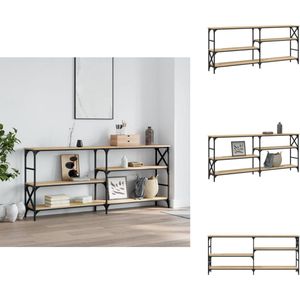 vidaXL Wandtafel - Wandtafels - Bijzettafel - Console Tafel - Wandtafel 180x29x76,5 cm bewerkt hout sonoma eikenkleurig