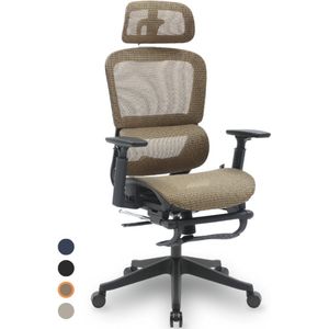 OfficeSense OS30 Ergonomische Bureaustoel - t/m 190 cm - NEN-EN 1335 - Verstelbaar - 3D Armleuningen - Mesh - Goud