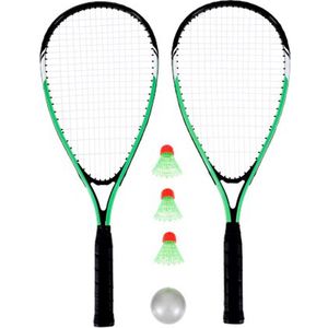Fast Badmintonset Groen met opbergtas - Fast Badmintonset - badmintonset Groen - Badmintonset - badminton rackets - tennis set - tennis rackets - badminton rackets voor volwassen - kinder tennis set - tennis kit