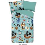 Dekbedovertrek 120x150 kids Good Morning no.30238 aqua