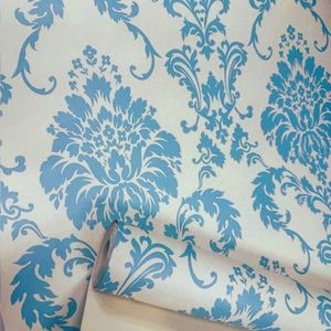 blauw wit barok behang Retro vintage