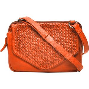 Berba Kleine Schoudertas / Crossbody Tas Dames - Leer - San Remo - Oranje