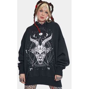 Jawbreaker - Baphomet Print Oversized Hoodie/trui - XL - Zwart