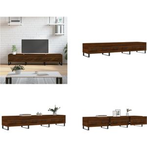 vidaXL Tv-meubel 150x36x30 cm bewerkt hout bruineikenkleurig - Tv-meubel - Tv-meubelen - Tv Kast - Opbergkast