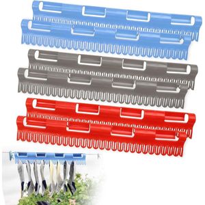 6 stuks sokkenhangers voor wasrek - kunststof sokkendroger voor wasbenodigdheden - hangend voor sokken en ondergoed