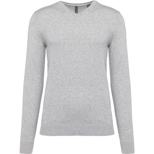 Ecologische herentrui met V-hals Kariban Heather Grijs - L