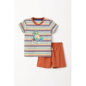 Woody pyjama jongens - streep - schildpad - 231-3-PSS-S-906 - maat 62